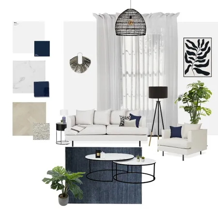 Blue Living room not linked Interior Design Mood Board by krystenrock on Style Sourcebook