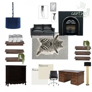 Cosy Media Room Interior Design Mood Board by Cantwell Interiors on Style Sourcebook