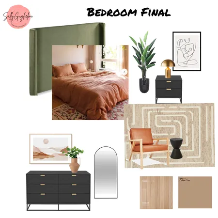 Masculine bedroom Interior Design Mood Board by sally guglielmi on Style Sourcebook