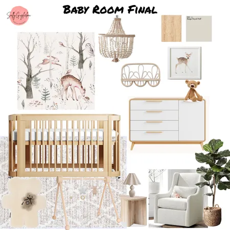 Woodland Baby Room2 Interior Design Mood Board by sally guglielmi on Style Sourcebook