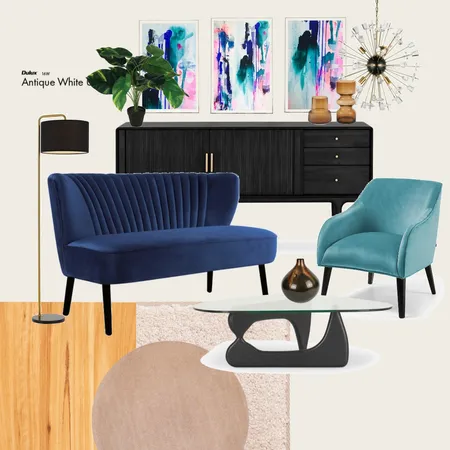 Mid Century Modern Lounge Interior Design Mood Board by Swish Decorating on Style Sourcebook