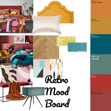 Retro Mood Board Interior Design Mood Board by Kay_b on Style Sourcebook