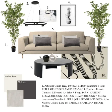 Modern living area Interior Design Mood Board by Lumière Decors on Style Sourcebook