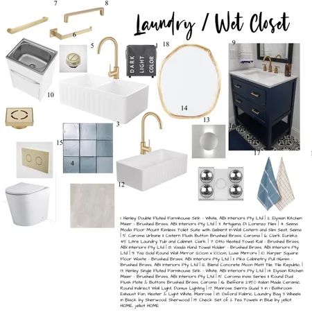 Laundry/WC Interior Design Mood Board by Tace on Style Sourcebook