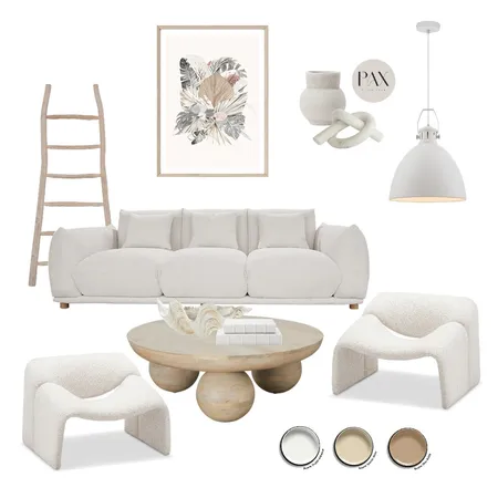 White & Beige Lounge Interior Design Mood Board by PAX Interior Design on Style Sourcebook
