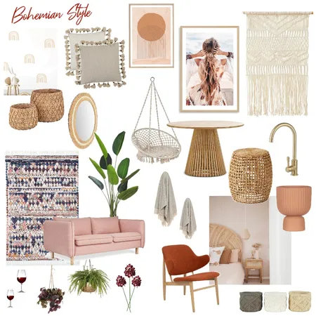 Bohemian Style/ Boho Chic Interior Design Mood Board by Tanya Olivier on Style Sourcebook