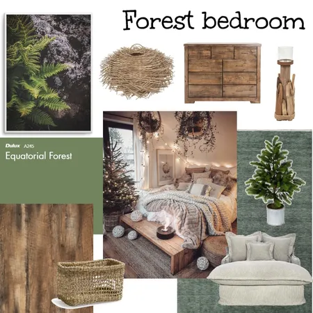 Forest Bedroom Interior Design Mood Board by tabbycat on Style Sourcebook