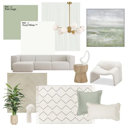 Living Room - Sage and natural Interior Design Mood Board by abircooperdesign on Style Sourcebook