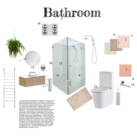 Mood Board Bathroom - Module 9 Interior Design Mood Board by Anna Murphy on Style Sourcebook