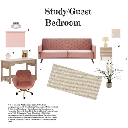 Mood Board - Study / Guest Bedroom Interior Design Mood Board by Anna Murphy on Style Sourcebook