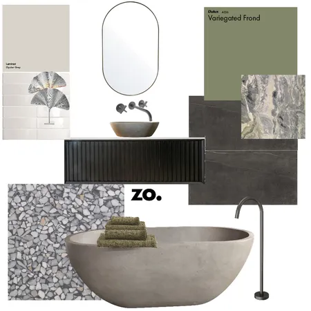 Moody bathroom Interior Design Mood Board by Zo Building on Style Sourcebook