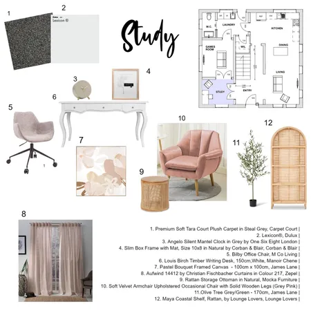 Study Mood Board Interior Design Mood Board by AliOpie on Style Sourcebook