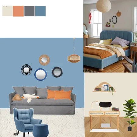 сине-оранжевая детская Interior Design Mood Board by charm_78 on Style Sourcebook