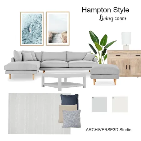 Hampton style Interior Design Mood Board by Archiverse3D on Style Sourcebook