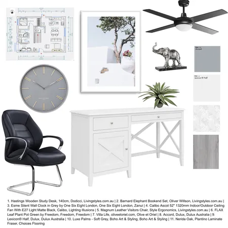 The study Interior Design Mood Board by Nicole Ross on Style Sourcebook