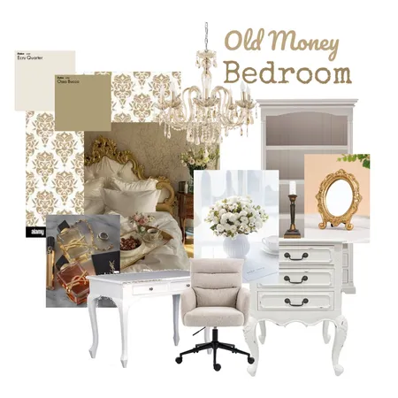 Old Money Bedroom Interior Design Mood Board by Mia Kate Designs on Style Sourcebook