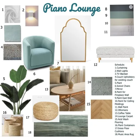 Milner Music Room Interior Design Mood Board by ShannonCastle on Style Sourcebook