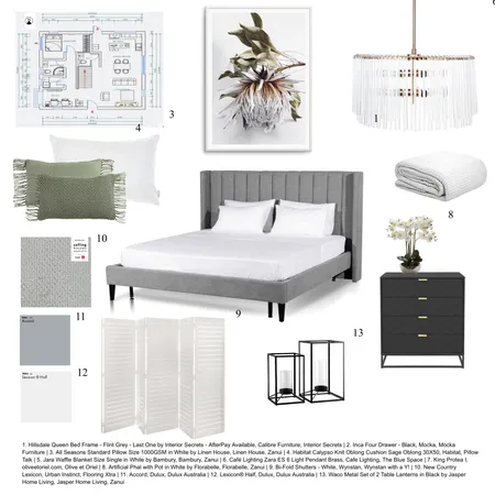 Bedroom Interior Design Mood Board by Nicole Ross on Style Sourcebook