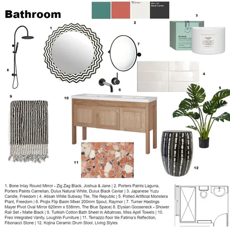 Module 9 - Bathroom Interior Design Mood Board by The Space Ace on Style Sourcebook