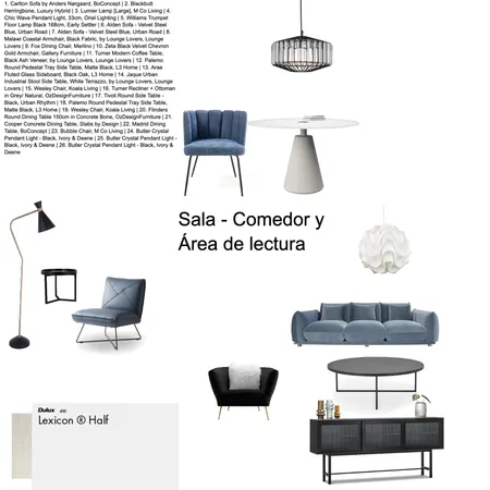 SALA COMEDOR AREA DE LECTURA Interior Design Mood Board by JINETH on Style Sourcebook