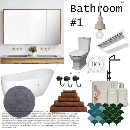Bathroom Client Task Interior Design Mood Board by EknoxFono on Style Sourcebook