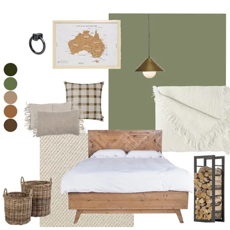 Light Rustic Bedroom Interior Design Mood Board by nizan on Style Sourcebook