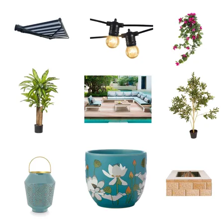 Patio in aqua Interior Design Mood Board by Land of OS Designs on Style Sourcebook