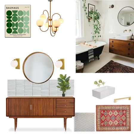 Mid Century Modern - Bathroom Interior Design Mood Board by Burnt Peach Interiors on Style Sourcebook