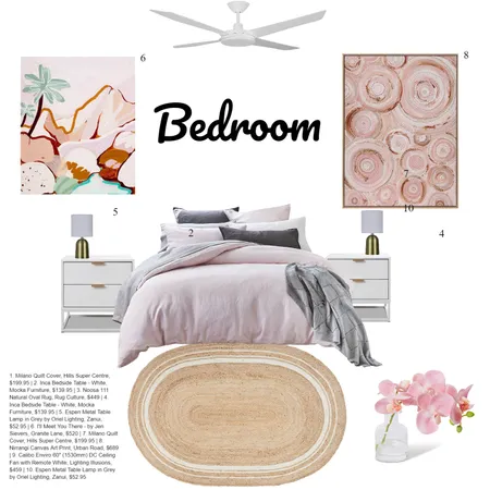 Logans pink bedroom Interior Design Mood Board by FLYNNBOB1 on Style Sourcebook