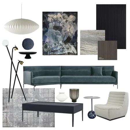 Contemporary Classic Living Room Interior Design Mood Board by DKD on Style Sourcebook