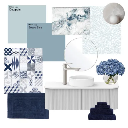 Monochromatic blue Interior Design Mood Board by abircooperdesign on Style Sourcebook