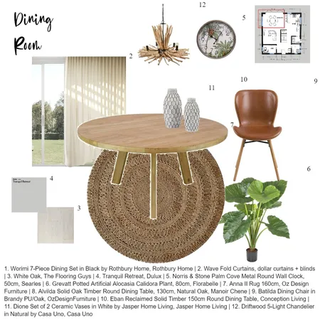 Dining Final Interior Design Mood Board by Indiana Interiors on Style Sourcebook