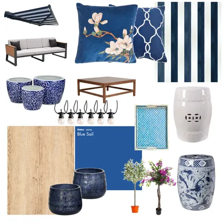 Royal blue deck Interior Design Mood Board by Land of OS Designs on Style Sourcebook
