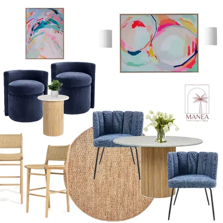 Contemporary Dining with Colour Interior Design Mood Board by Manea Interiors on Style Sourcebook