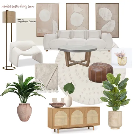 Modern rustic white living room Interior Design Mood Board by Millisrmvsk on Style Sourcebook