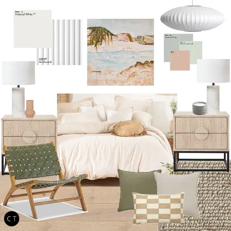 Coastal Contemporary Bedroom Interior Design Mood Board by Carly Thorsen Interior Design on Style Sourcebook