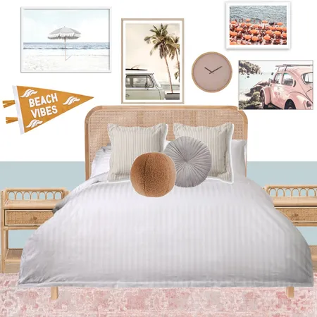Modern Coastal Beach Master Bedroom Interior Design Mood Board by Dexcom & Design on Style Sourcebook