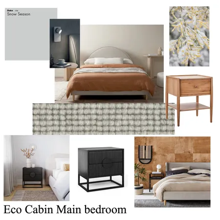 Eco Cabin Main Bedroom Interior Design Mood Board by Styleahome on Style Sourcebook