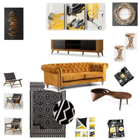 Afro Chic Living Interior Design Mood Board by nothemba on Style Sourcebook