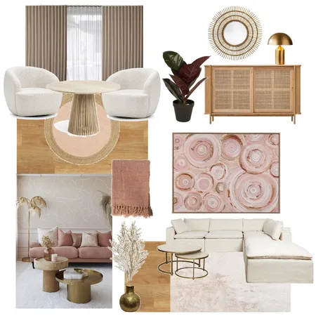 Boho Luxe Living Interior Design Mood Board by Uniqness Design on Style Sourcebook