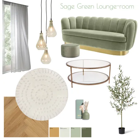 Sage Green Lounge-room Interior Design Mood Board by IamoDesigns on Style Sourcebook