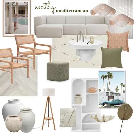 Earthy Mediterranean Living Interior Design Mood Board by RosieBallagh on Style Sourcebook