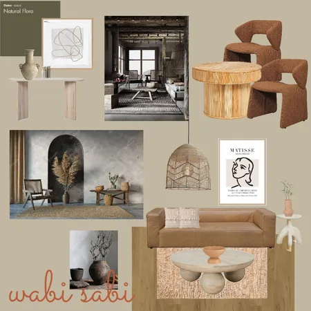 Wabi Sabi living area Interior Design Mood Board by 2Sparrows on Style Sourcebook