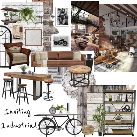 Inviting Industrial Interior Design Mood Board by Nicole Beavis on Style Sourcebook