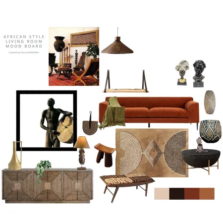 African Style Living room Interior Design Mood Board by Aalice on Style Sourcebook