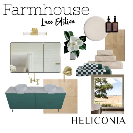 Heliconia Directors Mood Board Luxe Farmhouse Interior Design Mood Board by sally@heliconia.com.au on Style Sourcebook