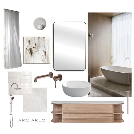 Hall Road Ensuite Interior Design Mood Board by Arc and Arlo on Style Sourcebook
