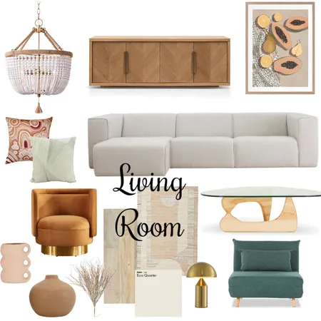 Living Room Moodboard Interior Design Mood Board by BlueOrange Interiors on Style Sourcebook