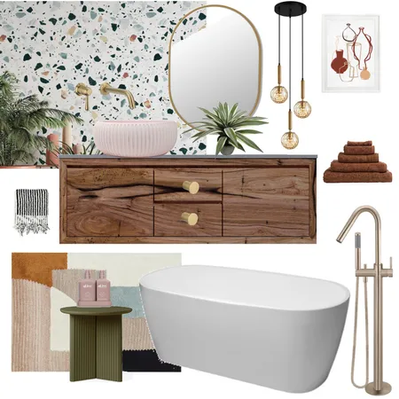 Mid century bathroom Interior Design Mood Board by LStruska on Style Sourcebook