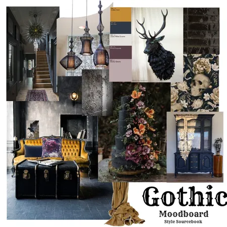 Gothic Interior Design Mood Board by GoldenYears76Designs on Style Sourcebook